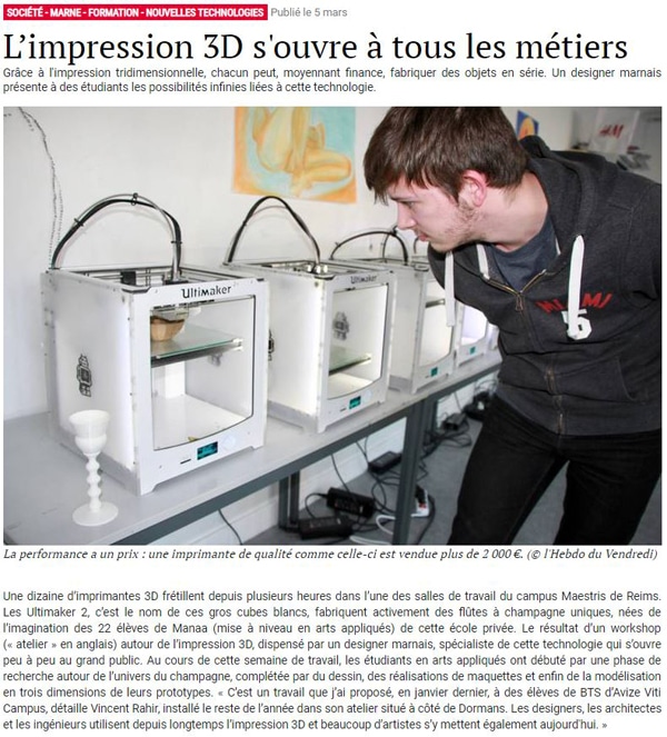 Design Graphique Reims Article l'Hebdo du vendredi 5 mars 2019